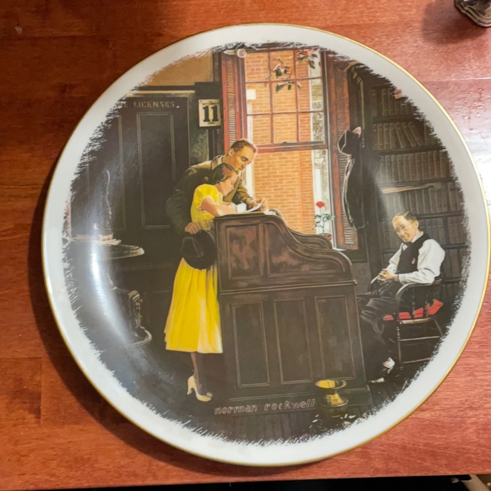 Normal Rockwell, Gorham China the marriage license